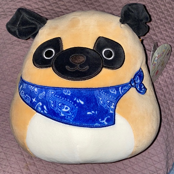 NWT Squishmallows prince dog with blue bandana - Picture 1 of 3